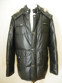 New Vittorio Forti Italy Coat Leather Black 40 R 50 EU