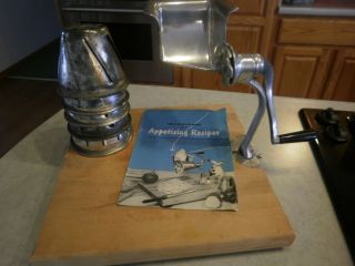 WOW**RARE VINTAGE FOOD CUTTER WITH CUTTING BOARD ALL ORIGINAL