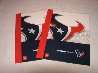 NFL Houston Texans 2 School Binder Folders NEW