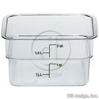 Cambro 2 Qt Camsquare Food Storage Containers 6pk 2SFSCW 135 Clear