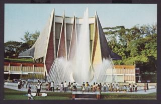 NATIONAL THEATRE WATER FOUNTAIN RIVER VALLEY ROAD SINGAPORE c1957 OLD