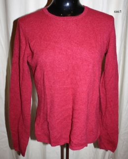 FIONA PURE 2 PLY 100% CASHMERE CREWNECK HOLIDAY RED SWEATER, WINTER