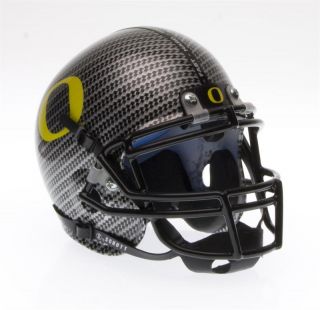 Oregon Ducks Carbon Fiber Schutt Mini Football Helmet