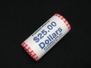 2010 D Franklin Pierce Presidential $25 Dollar Bank Roll Head Tail Gem