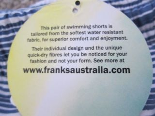 Franks Australia Tailored Bathing Suit Size Large Retail $100 00 New