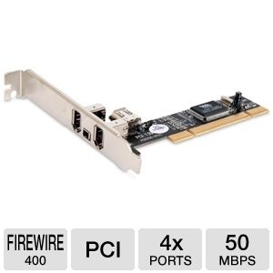  Ultra 4 Port PCI Firewire Card