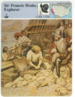 Sir Francis Drake Explorer California Coast History of America Card
