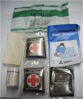 Swedish Military 1st Aid Kit Refill New in Bag