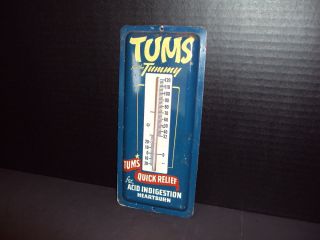  Vintage 1950's Tums Advertising Thermometer