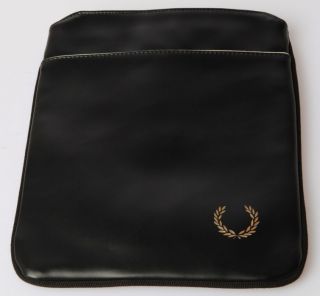 Fred Perry Black PVC Tablet iPad Cover Case Sleeve