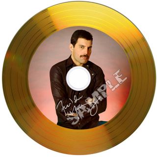 Freddie Mercury Signed Gold Disc with Autograph Ideal Gift
