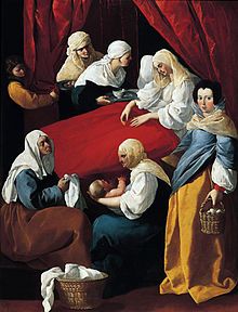 the birth of the virgin by francisco de zurbaran
