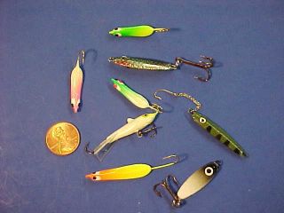 Set of 8 New Assorted Ice Fishing Jigs Jigging Lures