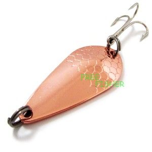 10 Salmon Pike Trout Bass Game Fishing Lures Spoon Hooks Baits SPT 2