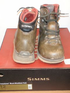 Simms Freestone Studded Felt Sole Wading Boots Size 12