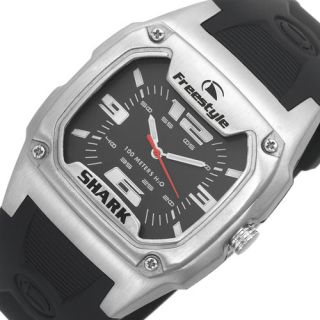 Freestyle Analog Shark Mens New Watch Black Rubber Band