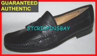 Florsheim Fitzgerald Black Loafers Shoes Mens 15 New Leather Tassle