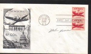 Bell X 1 chase pilot Bob Hoover signed FDC First Day Cover 5