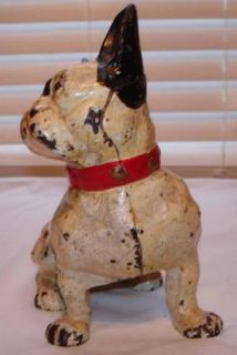 Vintage Hubley Cast Iron French Bull Dog Terrier Doorstop