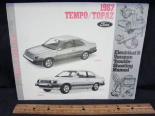 1987 Ford Tempo Mercury Topaz Electrical ETM Manual