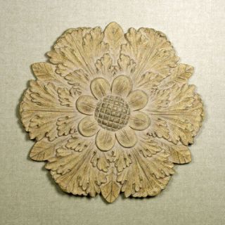 French Country Decor Ivory Medallion Wall Sculpture