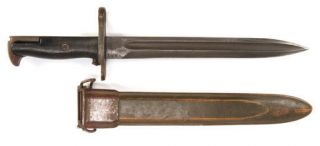 WWII M1 Shortened Bayonet and Scabbard Union Fork and Hoe
