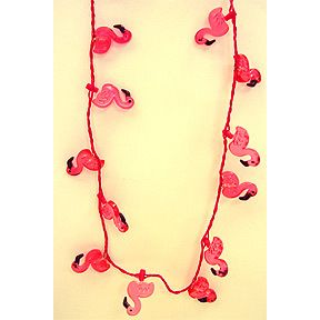 Luau Party Supplies Pink Flamingo Flashing Necklace
