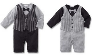 Boy Baby Formal Suit Set Romper Pants 0 18M Onepiece Jumpsuit Clothes