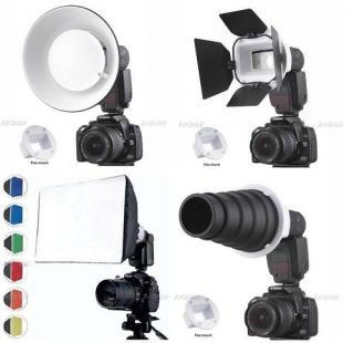 Flash Reflector Barndoor Kit for Canon 580EX 580EX II