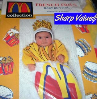 McDonalds French Fries Baby Bunting Newborn 9 Months