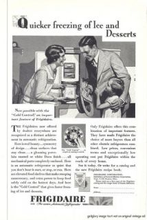 1929 Frigidaire Refrigerator 3 Vintage Print Ads Quicker Freezing of
