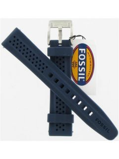 Fossil ESS151 Ladies 18mm Navy Blue Silicone Watch Band