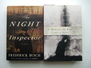 Frederick Busch 2 Hardcover Book Collection Lot Night Inspector Memory