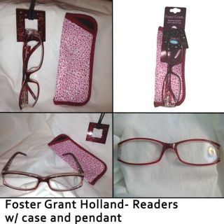  Foster Grant Holland Readers with Loop and Case Reading Glasses