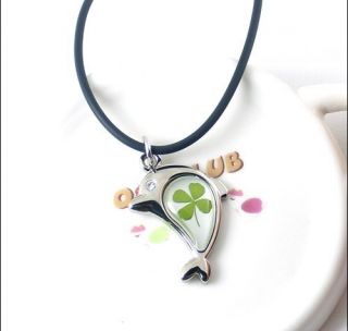 real four leaf clover irish lucky charm necklace