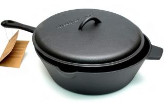  Cabin Chic New OLD MOUNTAIN Cast Iron Preseasoned 5qt Deep Fry Skillet