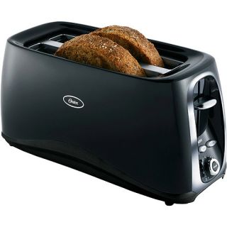 Oster TSSTTR4SLL Black 4 Slice Long Slot Toaster New