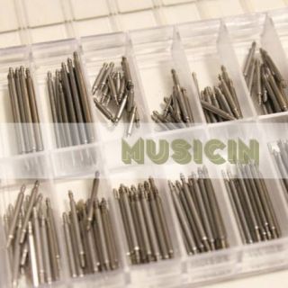 360pcs Watch Band Spring Bars Strap Link Pins Stainless Steel 8 25mm