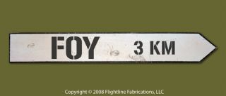 Foy Belgium Bulge 506 PIR WWII Directional Street Sign