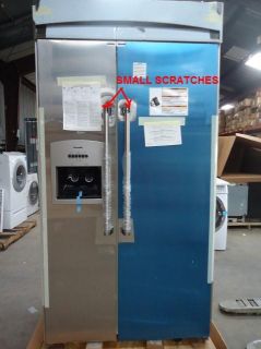  42 BUILT IN SIDE BY SIDE REFRIGERATOR KBUDT4265E STAINLESS SCRATCHES