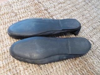 FRENCH SOLE FS/NY France BALLET FLATS SLIPPERS black leather 41