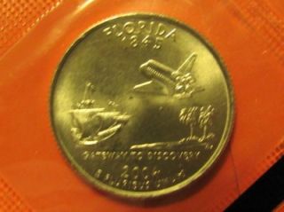 2004 D Gem UNC Florida Quarter Cut from US Mint Set