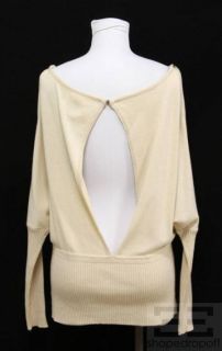 By Francine Ivory Silk & Cotton Dolman Sleeve Sweater Size M NEW