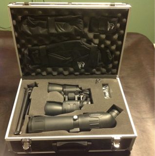 Ducks Unlimited 10x50 Binoculars w/ 20 60x60 Field Scope With Case NO