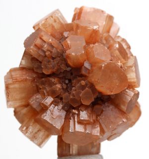 Orange Aragonite Flowery Crystal Cluster Mineral Specimen Morocco