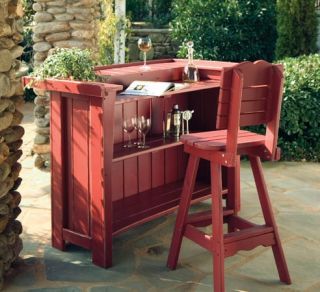 Companion Outdoor Furniture Bar Stool with Back Lifetime Warranty