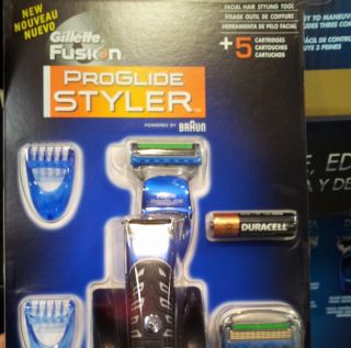 Gillette Fusion ProGlide Styler 3 in 1 Kit   5 Cartridges + 1 Trimmer