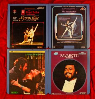 Arts Collection 7 Videodisc Pavarotti Domingo Baryshnikov CED RCA