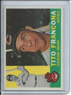 1960 Topps Baseball 30 Tito Francona Cleveland Indians