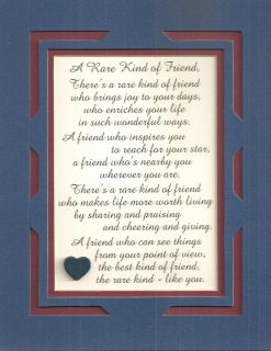   FRIENDs Friendship INSPIRES Sharing GIVING Joy verses poems plaques